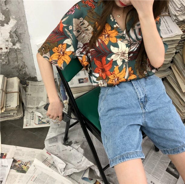 70s Floral Shirt | Aesthetic Shirt