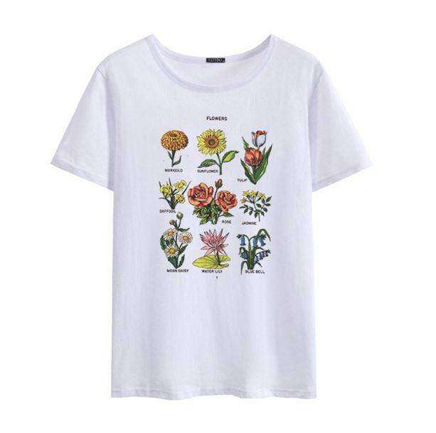 Botanical Wildflower Print T-Shirt - All Things Rainbow