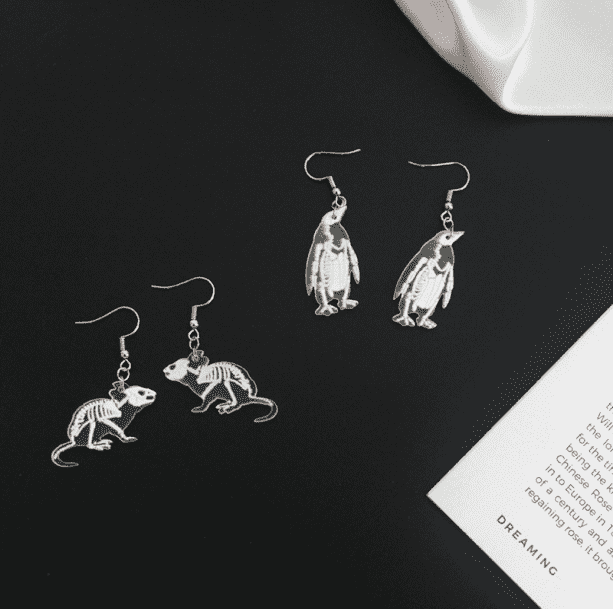 Skeleton Animals Earrings - All Things Rainbow