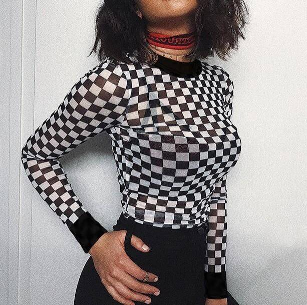 Checker Board Top | Aesthetic Clothing