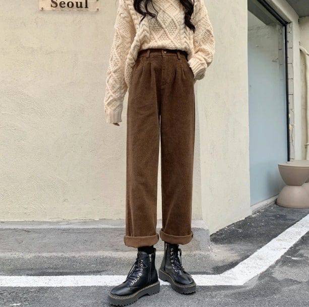 Grandmacore Corduroy Pants | Aesthetic Pants