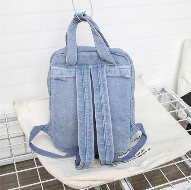 Aesthetic Denim Backpack - All Things Rainbow