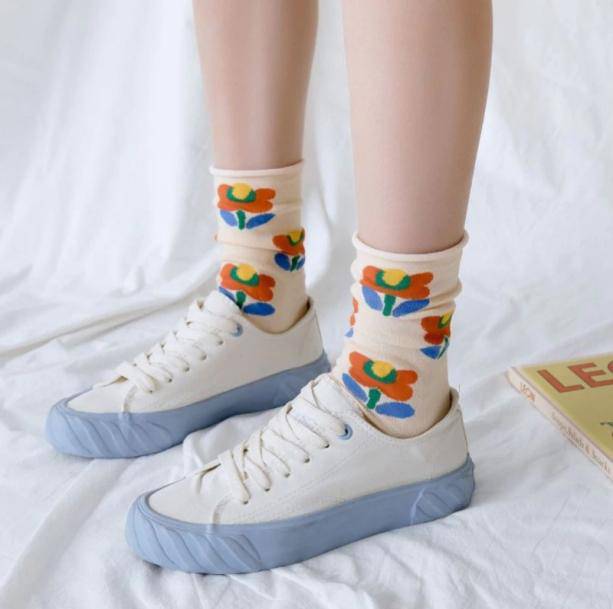 Kawaii Flower Socks - All Things Rainbow