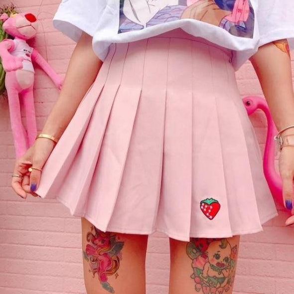Strawberry Milk Skirt - All Things Rainbow