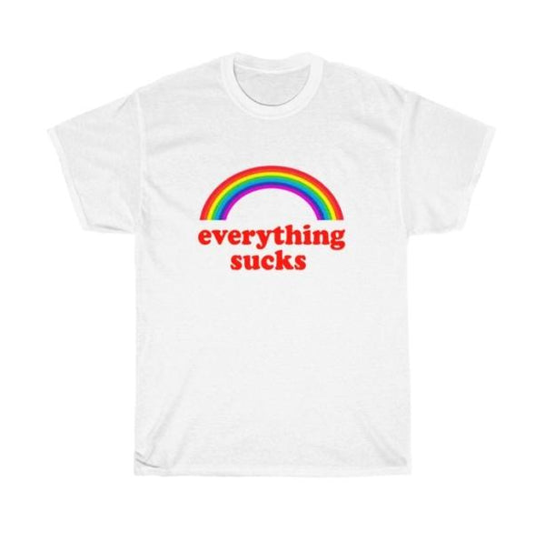 Everything Sucks Rainbow T-Shirt | Aesthetic Clothes Shop