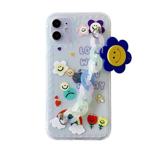 Transparent IPhone Case With Chain - All Things Rainbow