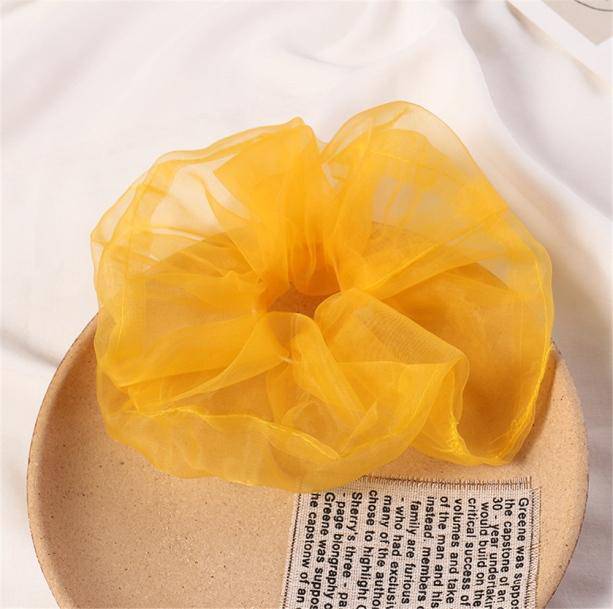 Light Color See Through Scrunchie - All Things Rainbow
