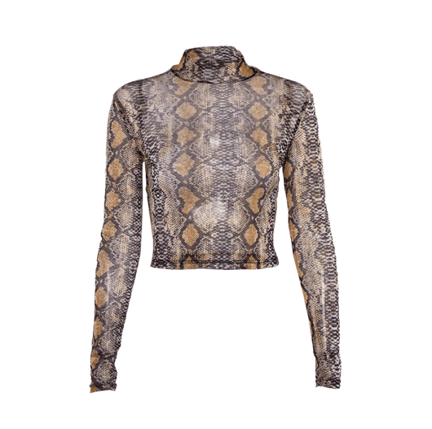 brown Snake Skin Top 