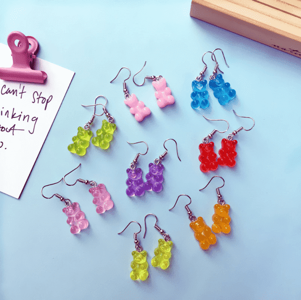 Gummy Bear Earrings | Aesthetic Kawaii Grunge Jewelry