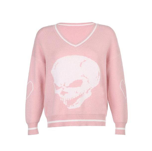 E-Girl Skull Sweater | Aesthetic Apparel