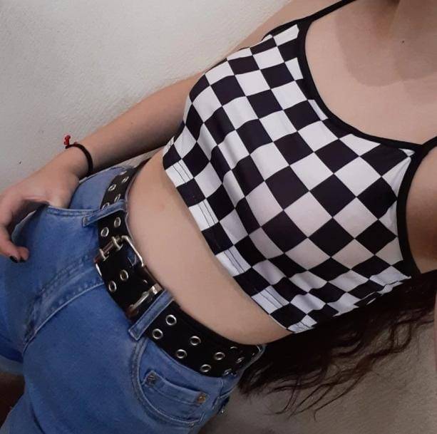 Checkered Crop Top | Aesthetic Crop Top