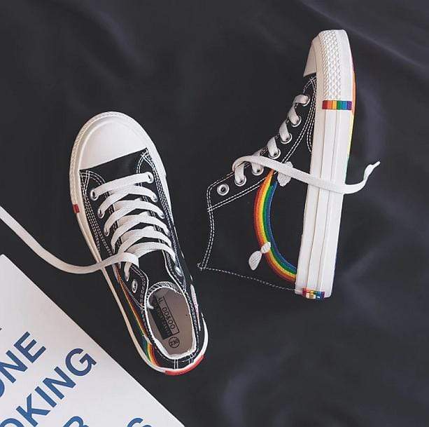 Rainbow Vibes Sneakers | Aesthetic Shoes