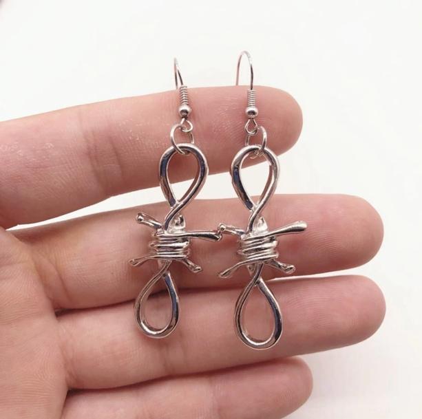 Barbed Wire Earrings | Aesthetic Jewelry