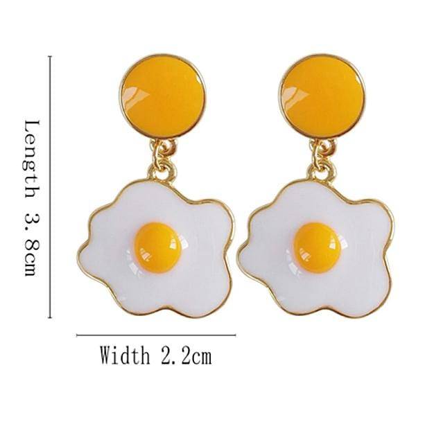 Fried Egg Earrings | Kawaii Style Jewelry