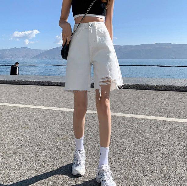 Knee Length Aesthetic Shorts | Aesthetic Clothes