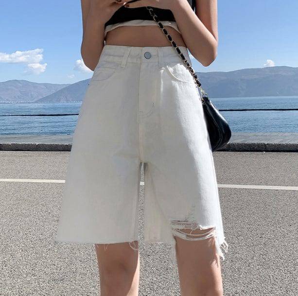 Knee Length Aesthetic Shorts | Aesthetic Clothes