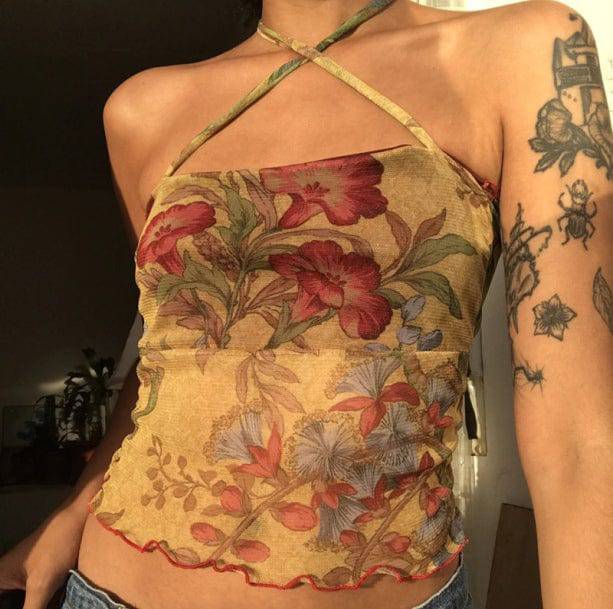 Floral Crop Top | Aesthetic Clothing