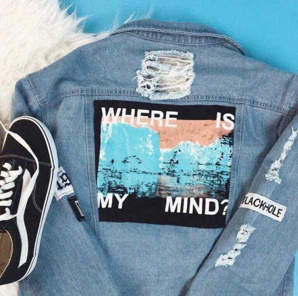 Where Is My Mind Jean Jacket - All Things Rainbow