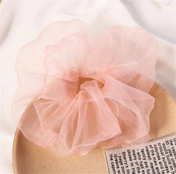 Light Color See Through Scrunchie - All Things Rainbow