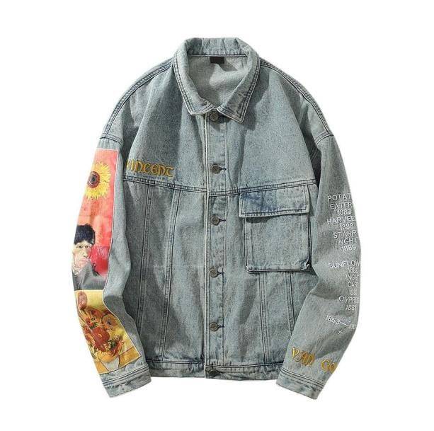 Famous Artist Denim Jacket - All Things Rainbow