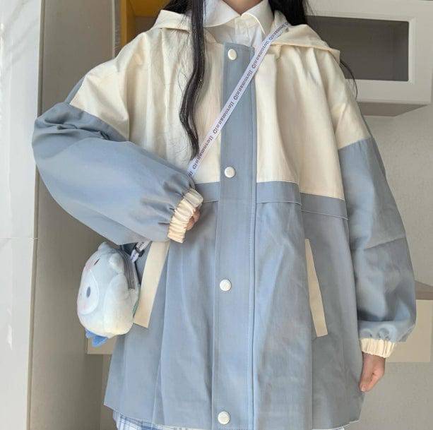 Blue Sky Aesthetic Rain Jacket | Aesthetic Jacket