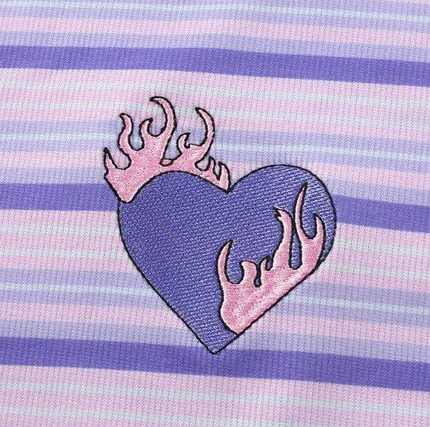 Flaming Heart Crop Top | Aesthetic Crop Top