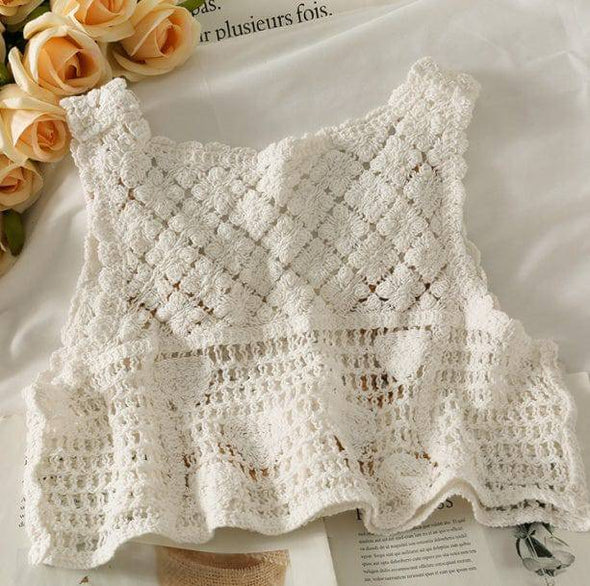 Cottagegore Knitted Crop Top | Aesthetic Cottagecore Clothes