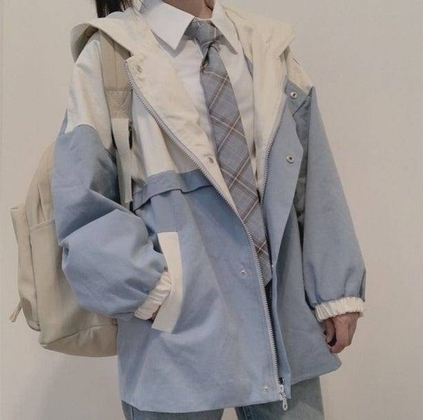 Blue Sky Aesthetic Rain Jacket | Aesthetic Jacket