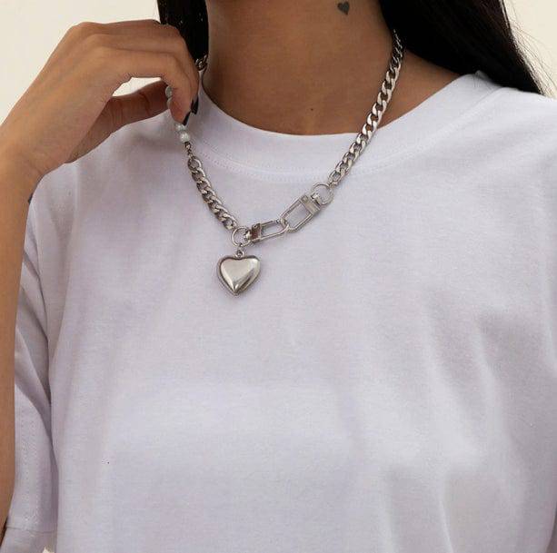 Chunky Heart Necklace | Aesthetic Necklace