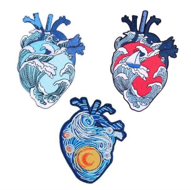 Aesthetic Heart Patches | Aesthetic Clothes Patches