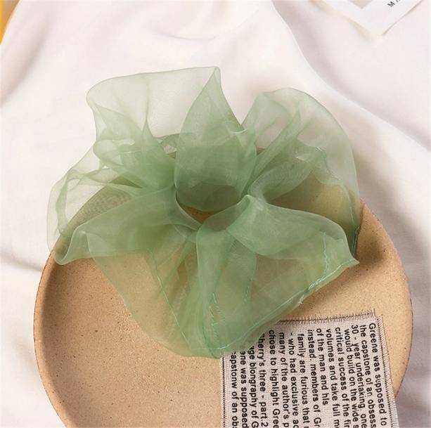 Light Color See Through Scrunchie - All Things Rainbow