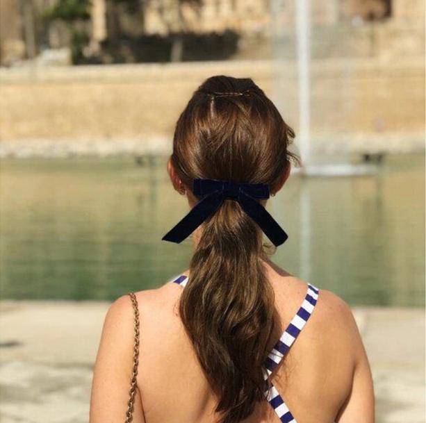 Velvet Scrunchie With Bow - All Things Rainbow