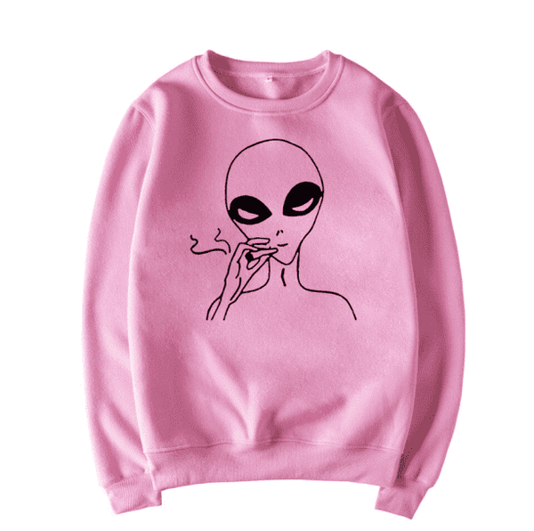 Smoking Alien Jumper | Aesthetic Clothing