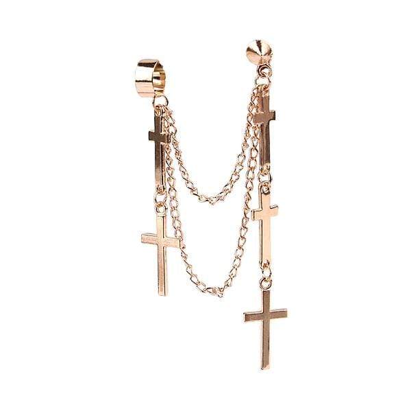 Grunge Cross Earrings | Aesthetic Tumblr Jewelry