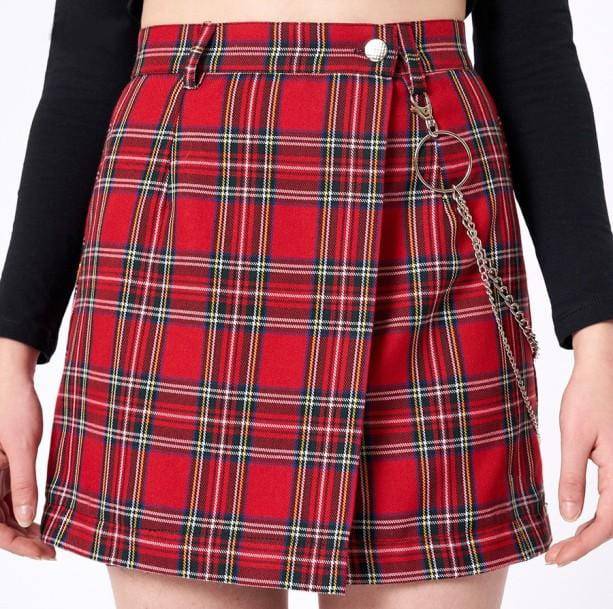 Red Checkered Skirt - All Things Rainbow