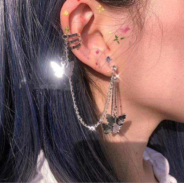 Edgy Butterfly Earrings | Aesthetic Jewelry