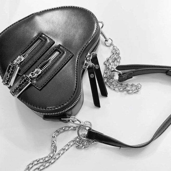 Black Heart Crossbody Bag | Aesthetic Grunge Bags