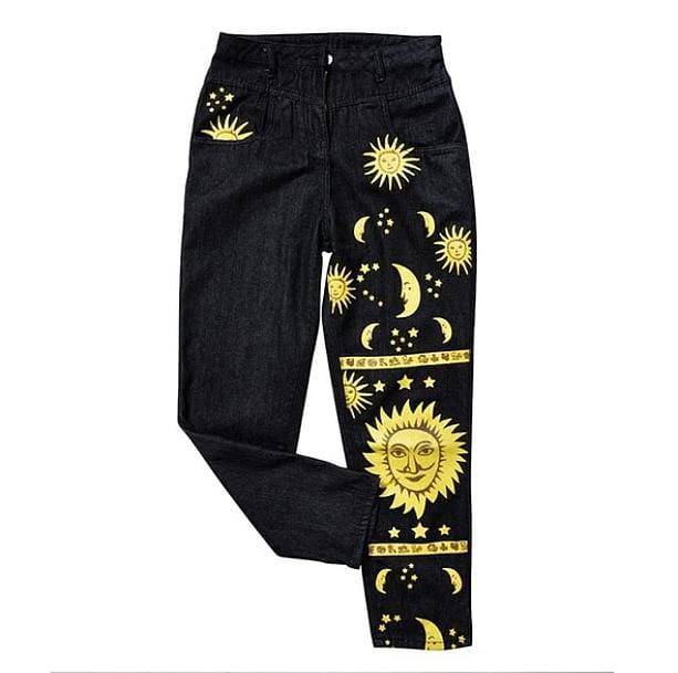 Moon And Star Trousers | Aesthetic Pants