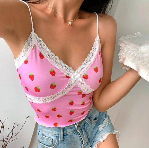 Strawberry Crop Top - All Things Rainbow