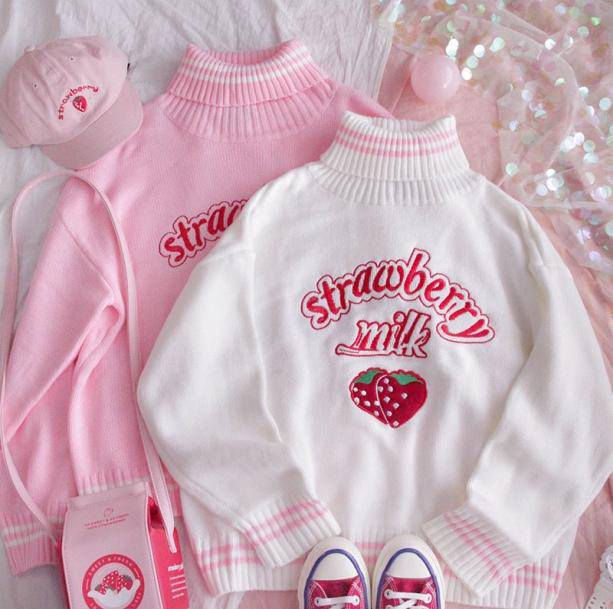 Strawberry Milk Sweater - All Things Rainbow