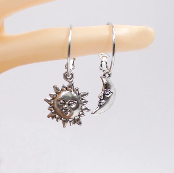 Moon And Sun Earrings | Aesthetic Jewelry