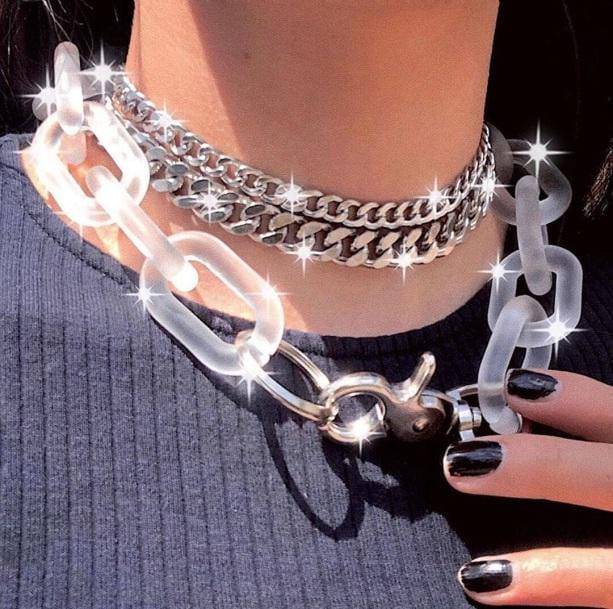 Clear Chain Necklace | Aesthetic Fashion Shop