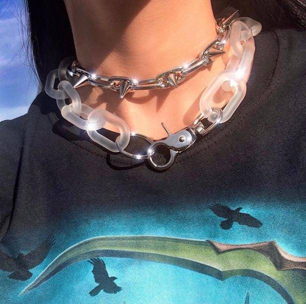 Clear Chain Necklace - All Things Rainbow