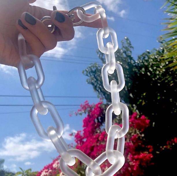 Clear Chain Necklace - All Things Rainbow