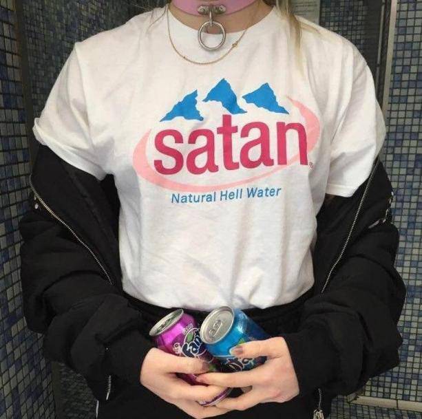 Satan Natural Hell Water T-shirt - All Things Rainbow