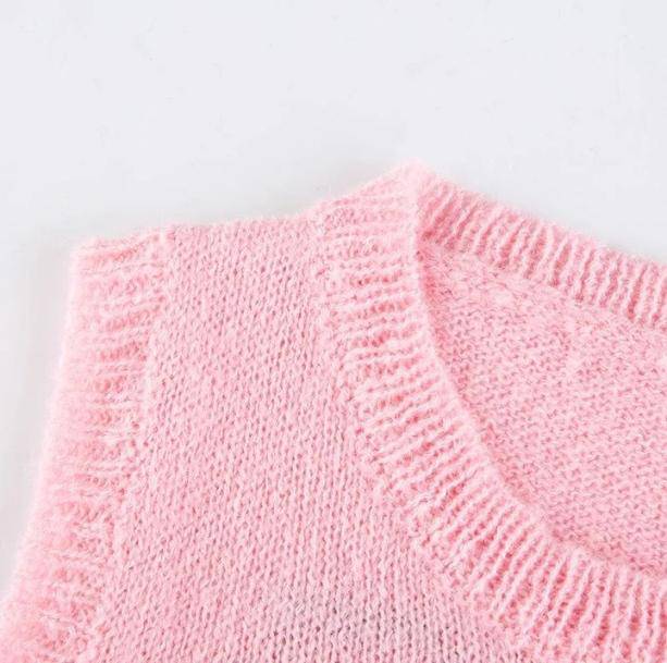 Strawberry Sleeveless Sweater - All Things Rainbow