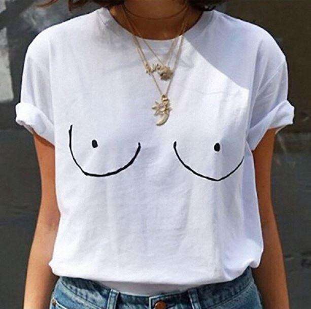 Boobs Print T shirt | Aesthetic T shirt