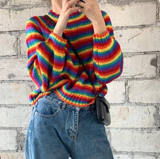 Rainbow Vibes Sweater - All Things Rainbow