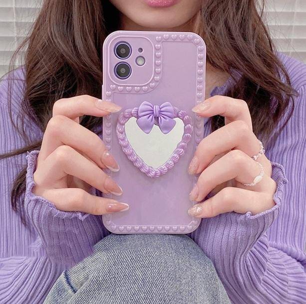 Heart Shape Mirror IPhone Case | Aesthetic IPhone Cases