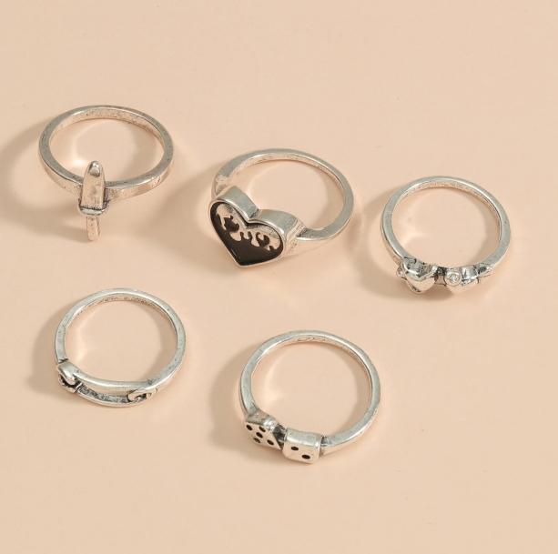 Grunge Rings Set - All Things Rainbow